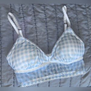Ladies Gilly Hicks bralette 
Size Small 
Blue gingham print